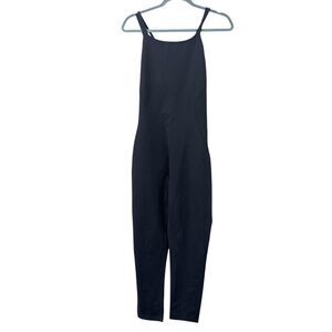 Zella Active Jumpsuit Large Black Cropped Athletic Minimalist Gym Yoga Dance‎